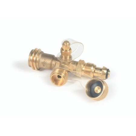 Camco BRASS TEE W/4 PORTS, CLAMSHELL 59113